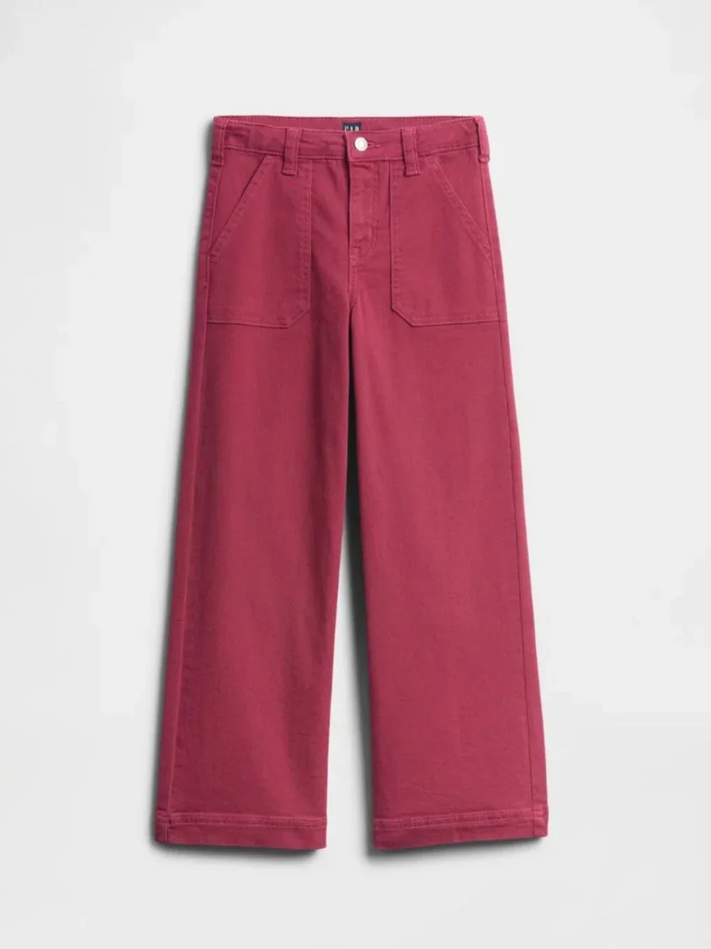 NWT Gap Girls Wide-leg High Rise Jeans Dark Pink Size 10